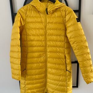 Lole Yellow Puffer Jacket with Hood-Size Small
